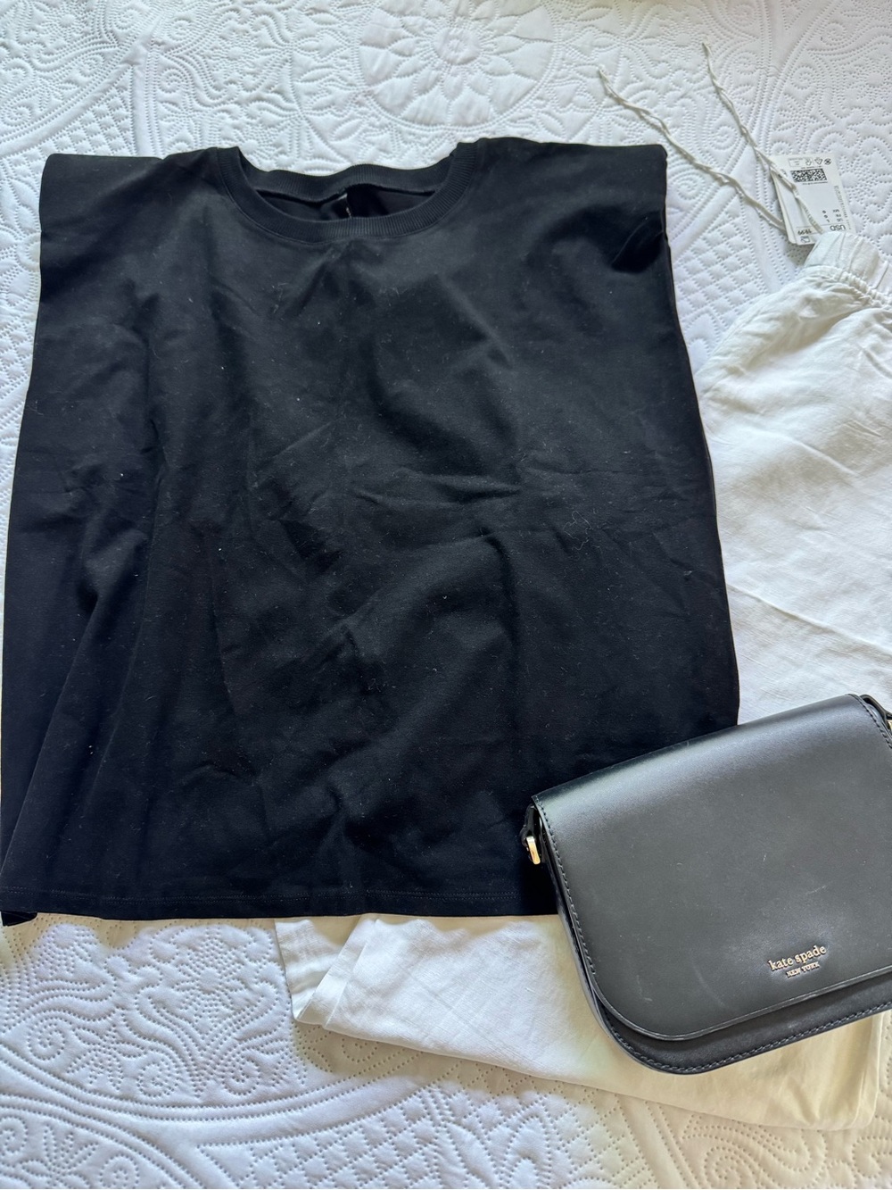 Black Padded Boxy top